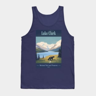 Lake Clark National Park Vintage Travel Poster Tank Top